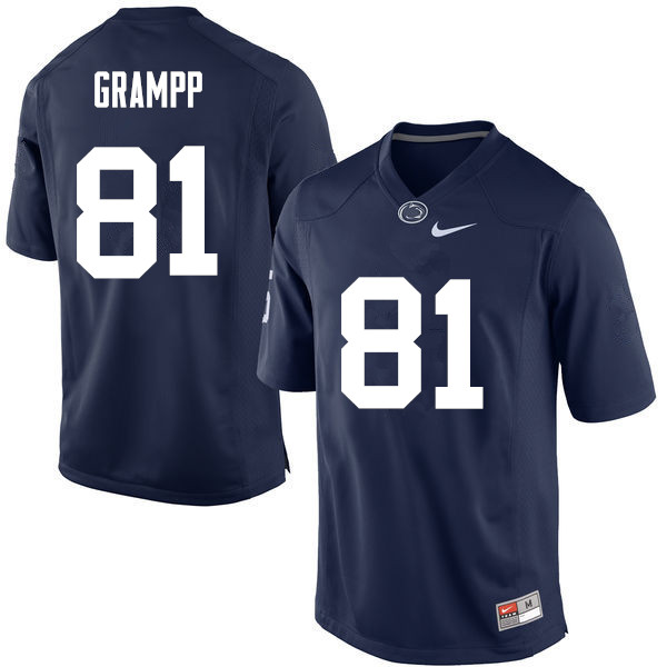Men Penn State Nittany Lions #81 Steven Grampp College Football Jerseys-Navy